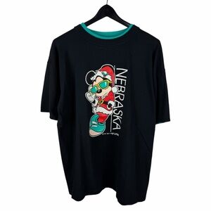 Vintage 1980s Velva Sheen Mickey Mouse Disney Nebraska Shirt Size XL